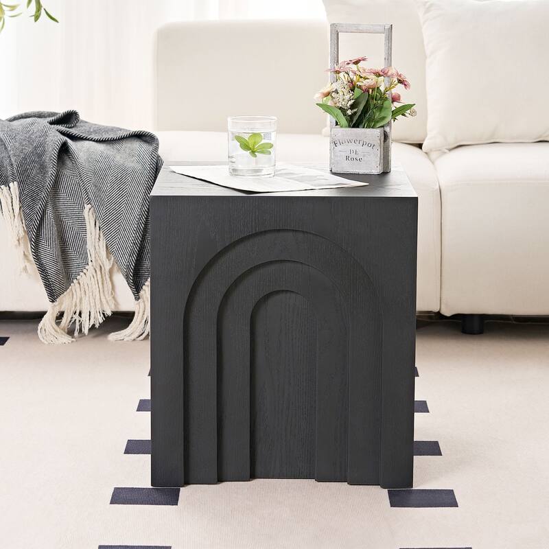 15.74'' Square Side Table Small Coffee Table Accent Table Bedside Table for Living Room Bedroom