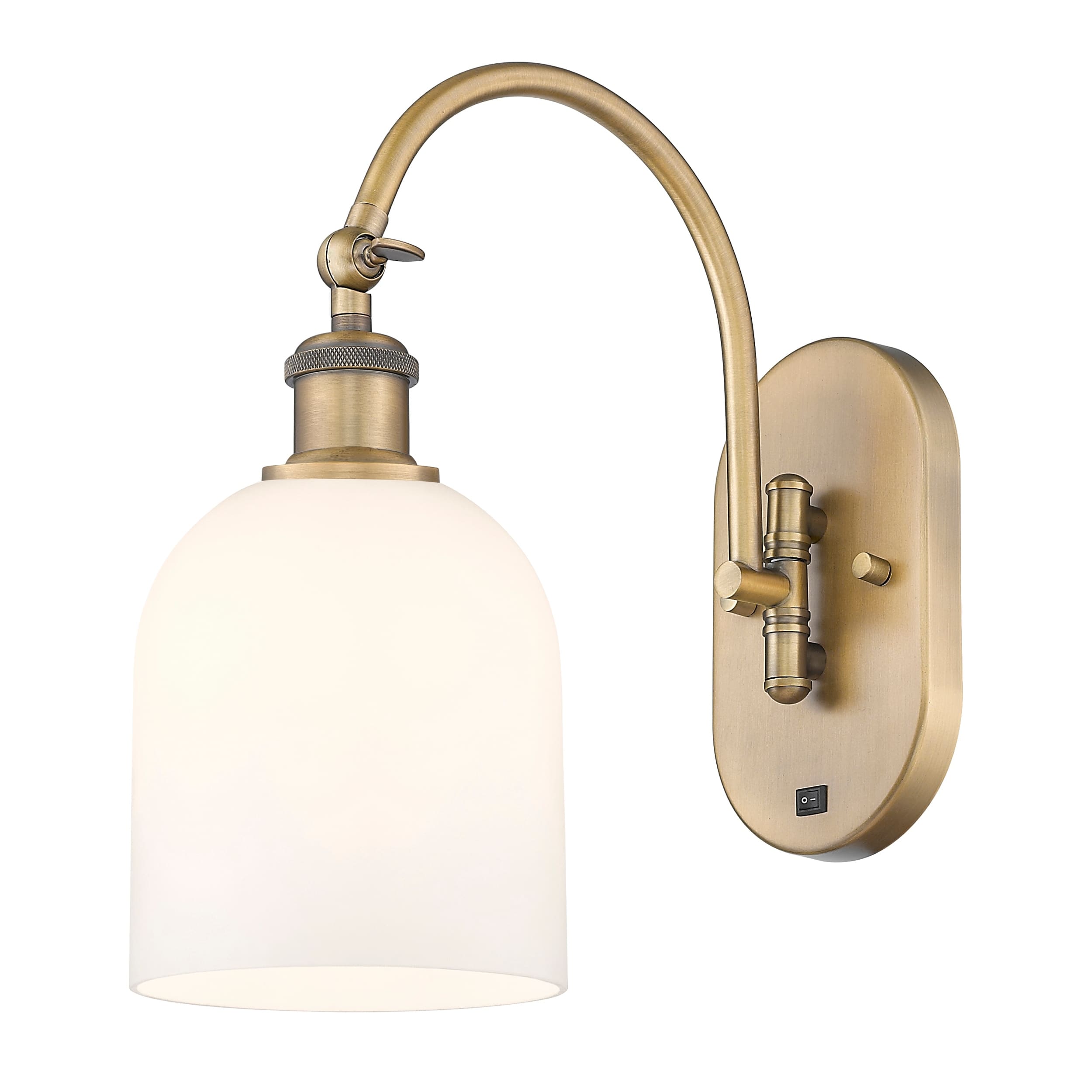 Option Brushed Brass / Gloss White Shade