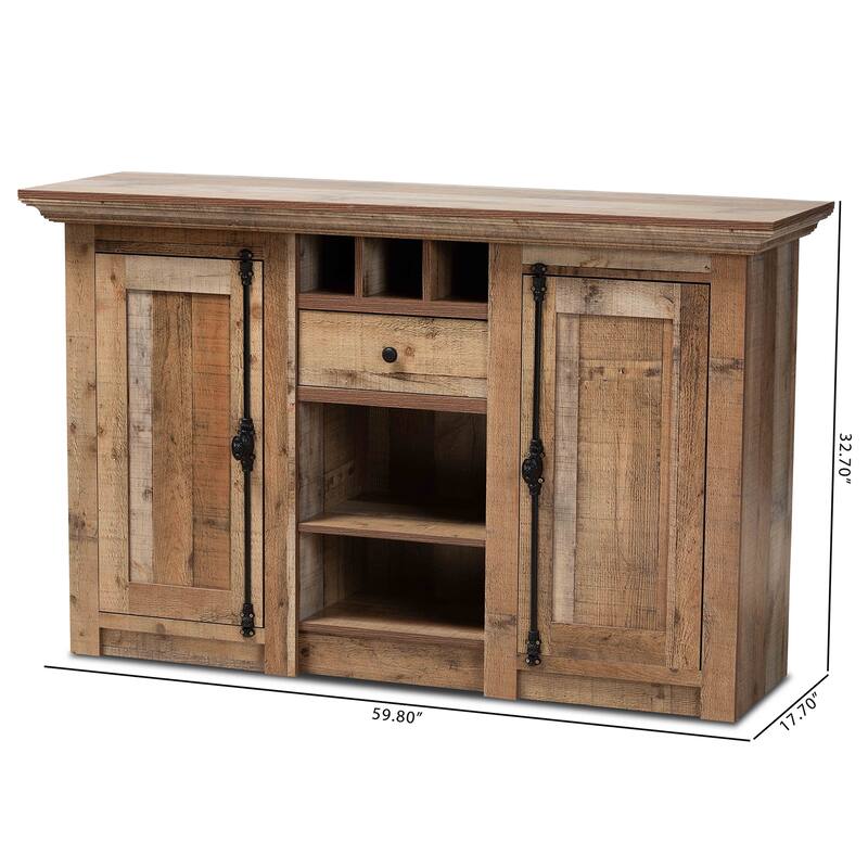 Albert Modern and Contemporary Farmhouse Rustic 2-Door Sideboard