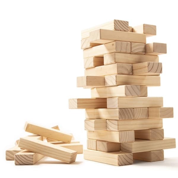 slide 2 of 5, Jumbo Tumbling Tower (Crown Re-brand) - 15x9.75x8 in Brown