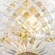 preview thumbnail 12 of 12, Milton 2 Light Olde Brass Semi Flush Mount - 10'' W x 10'' H