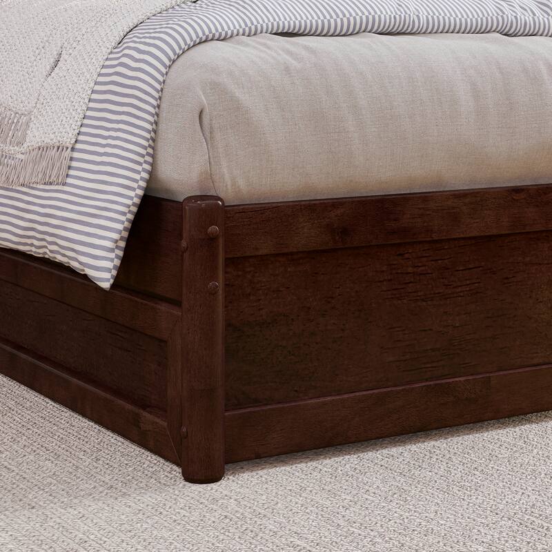 Andorra Platform Bed with Panel Footboard and Twin Trundle