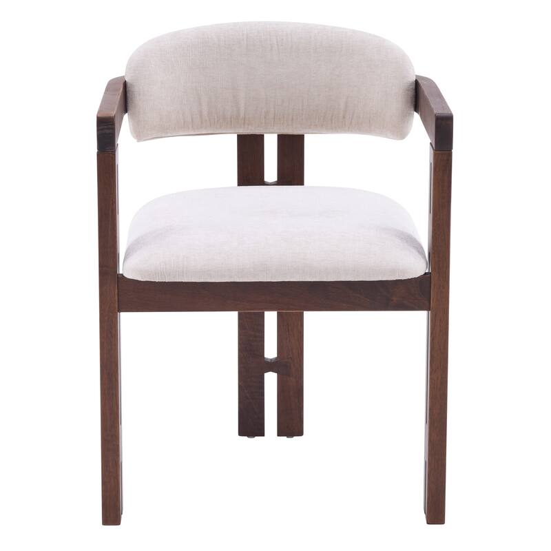 Christopher Knight Home - Modern Wooden Upholstered Dining Chair with Round Back