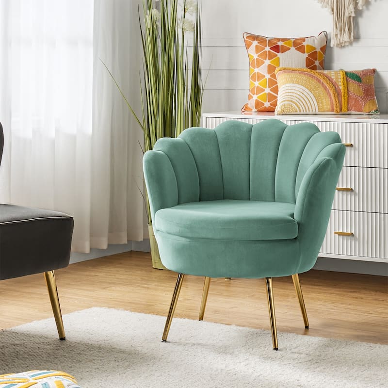 Xabier Cute Modern Upholstered Barrel Chair Accent Chair with Tufted Back by HULALA HOME