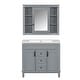 preview thumbnail 111 of 143, 36'' Bathroom Vanity with Top Sink, Freestanding Vanity Set with Mirror Cabinet