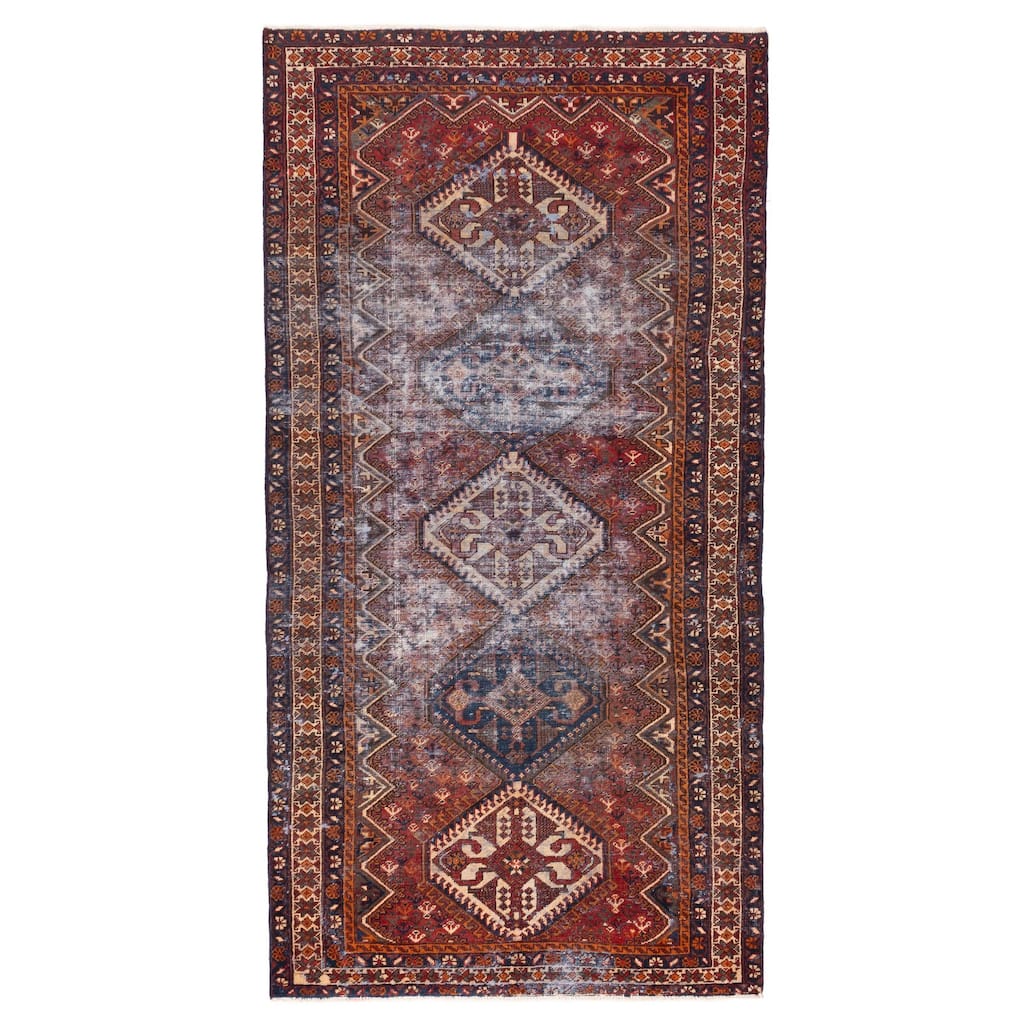 ECARPETGALLERY Hand-knotted Antalya Vintage Red Wool Rug - 4'9 x 9'11