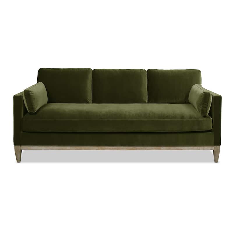Knox 84" Modern Farmhouse Velvet Track Arm Sofa