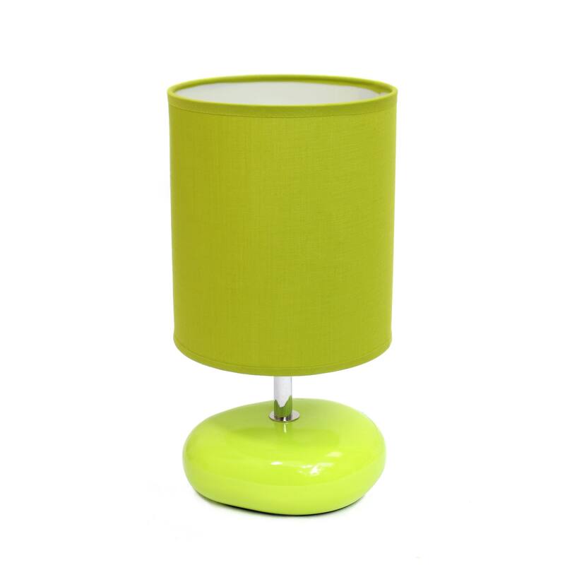Stonies Small Stone Look Table Bedside Lamp - Pack of 1 - Green/Without Bulb