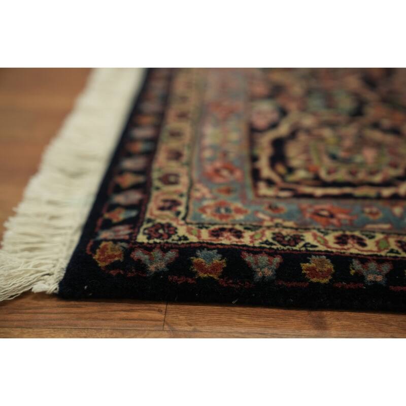 Hand Knotted Oriental 100% Wool Carpet Traditional Floral Red Kashan Area Rug - 9' 0'' X 6' 0''