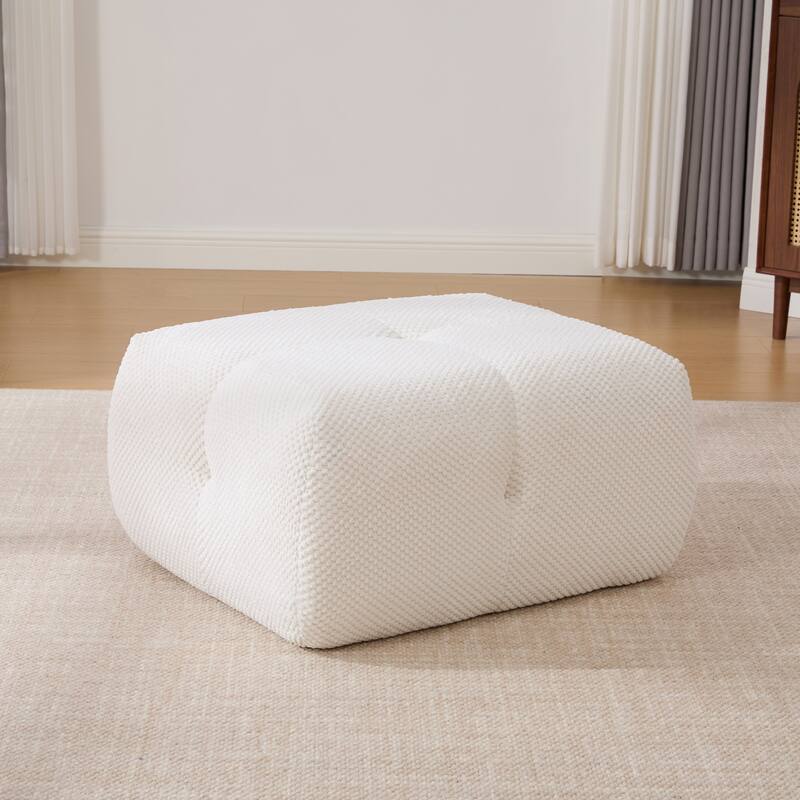 Roomfitters Modular Cloud Lounge Chair with Ottoman, Deep Seat Floor Accent Sofa with Pillow for Living Room Bedroom Dorm