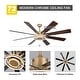 preview thumbnail 77 of 118, 20"/24"/72" Oaks Aura Cotti Low Profile Dimmable Smart Ceiling Fan with Lights 6-Speed Flush Mount Modern Remote