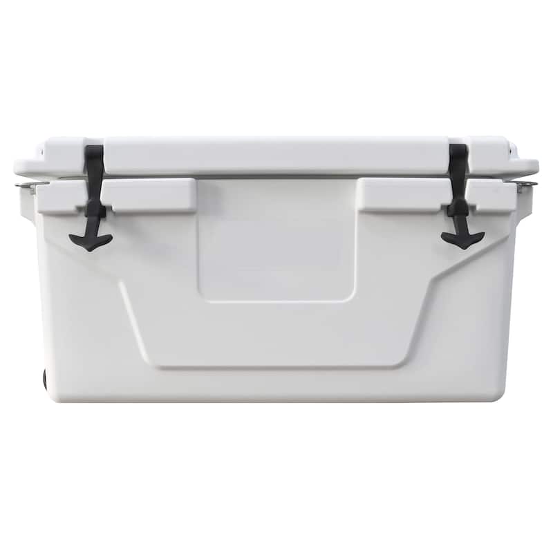 Camping Cooler Beach Cooler Portable Cooler Beverage Cooler with Rope Handles Non-Slip Rubber Pads Bottle Opener and Wheels