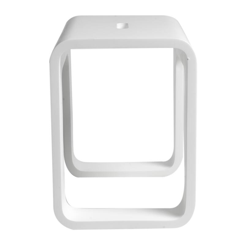 White Matte Solid Surface Resin Bathroom / Shower Stool