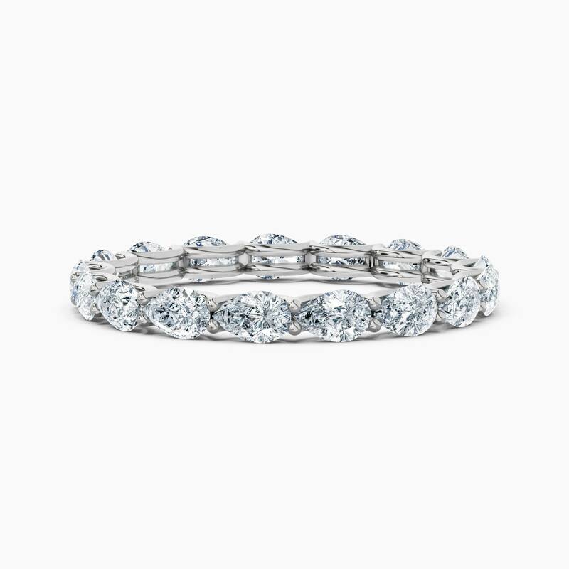 Auriya 14k Gold Pear East-West Lab Grown Diamond Eternity Band 1.70 - 6.75 ct. tw. (F-G, VS) - 1.70 ct. wt. - 7 - White