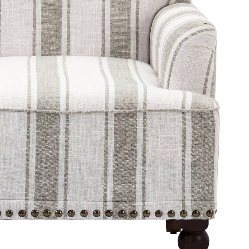 Vintage 29" W Patterned Striped Accent Chairs