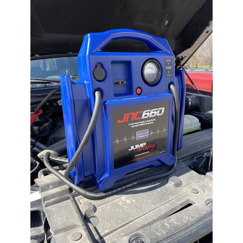 JumpNCarry JNC660 1700 Peak Amp 12 Volt Jump Starter , Blue 5.1"D x