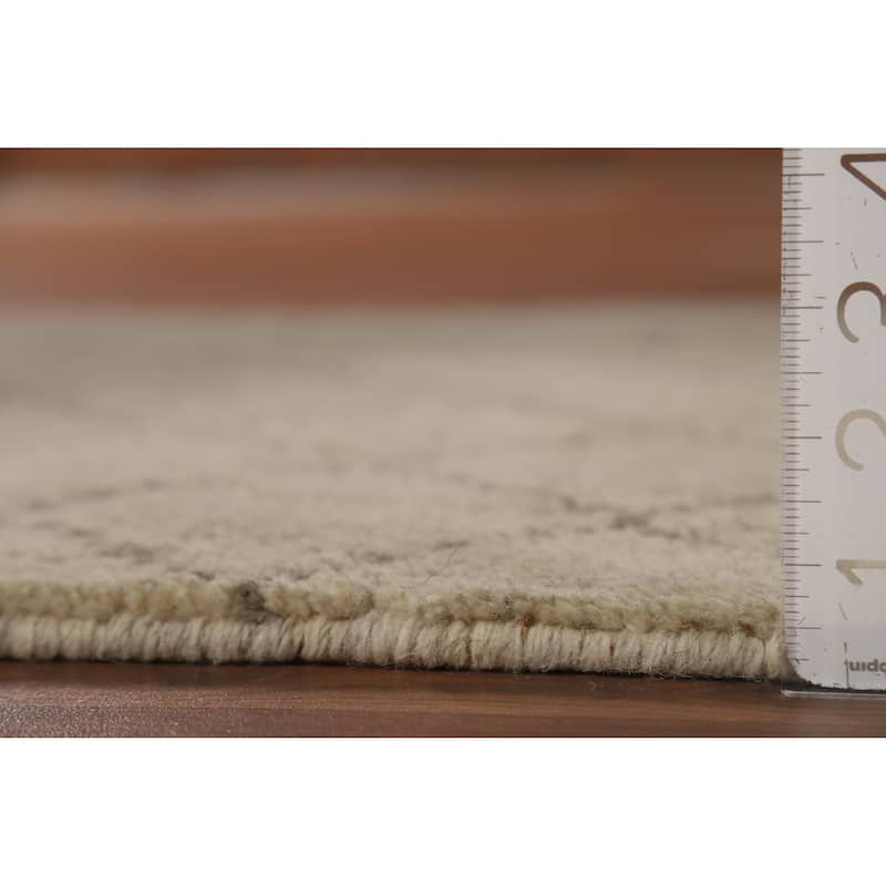 Trellis Moroccan Runner Rug Handmade Oriental Wool Carpet - 2'7" x 7'9"