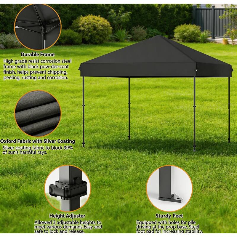 Folding Pop Up Canopy Tent, Height Adjustable
