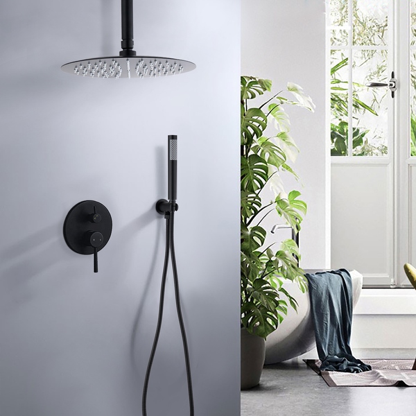 Rain shower head with outlet handheld