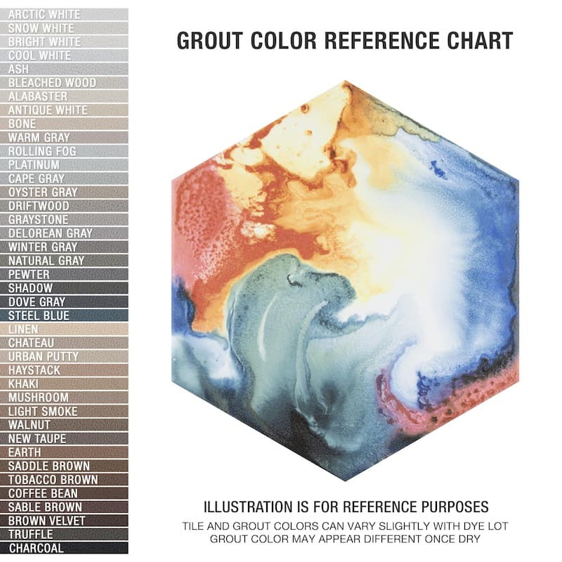 Merola Tile Raktion Hex Decor 8-5/8" x 9-7/8" Porcelain Floor and Wall Tile