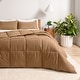 preview thumbnail 79 of 138, Bare Home Hypoallergenic Down Alternative Comforter Set Full - Caramel