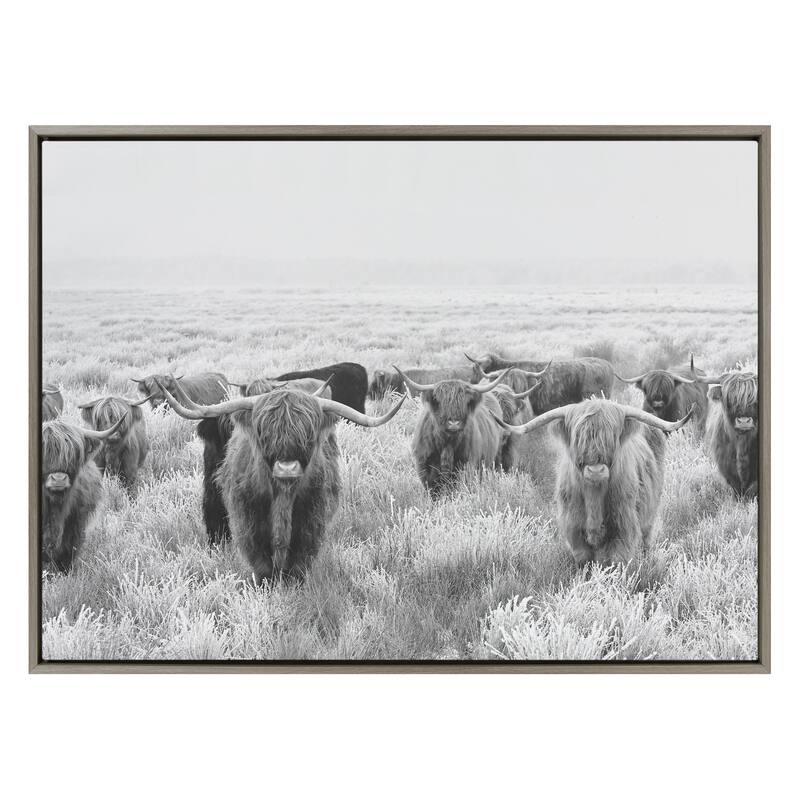 Kate and Laurel Sylvie Cow Herd Canvas by The Creative Bunch Studio