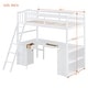 preview thumbnail 10 of 16, Merax Twin Loft Bed with Drawers, Cabinet, Shelves and Desk