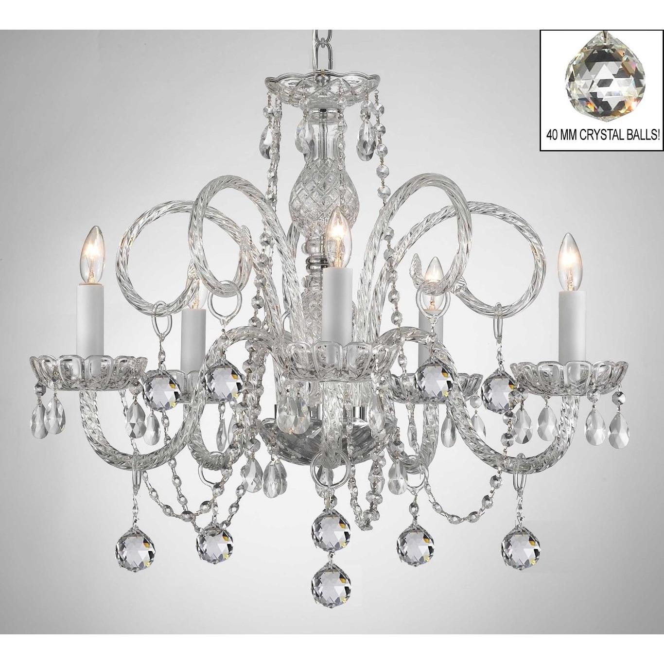 Swarovski Crystal Trimmed Chandelier Lighting All Crystal Chandelier Lighting - Chandeliers For Bedrooms by Overstock.com