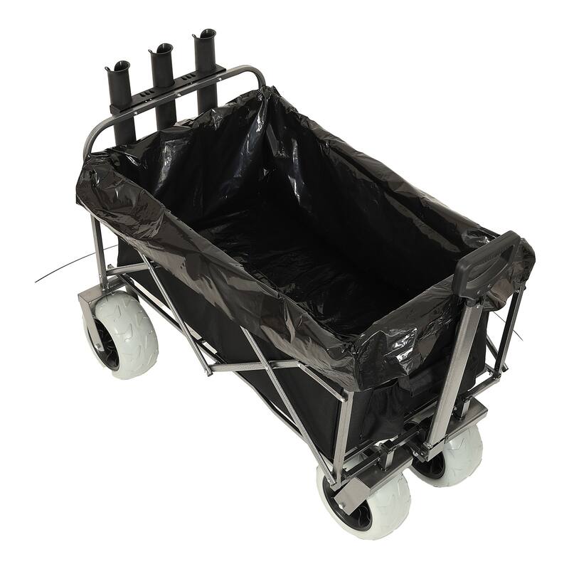 Fishing Cart with Rod Holder with Pneumatic Tires