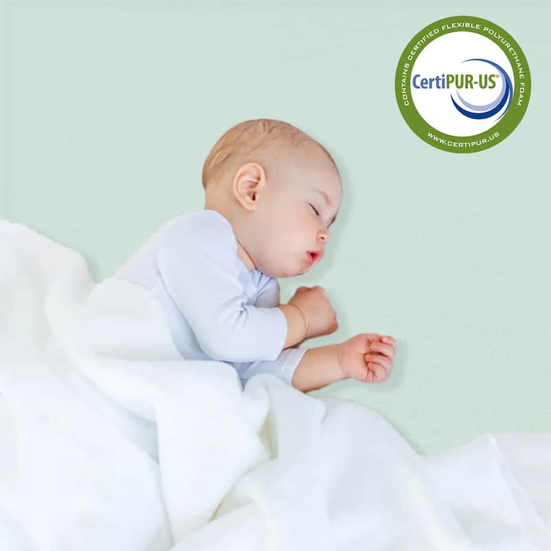 Onetan, 1", 2" & 3" High Density Medium Firm Foam Mattress Topper, White