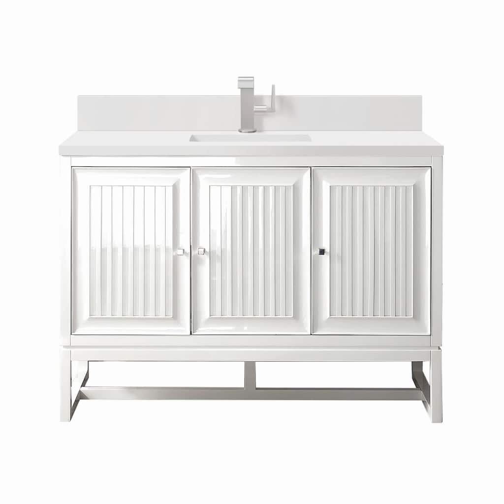 James Martin Vanities E645-V48-1WZ Athens 48" Single Basin Poplar Wood