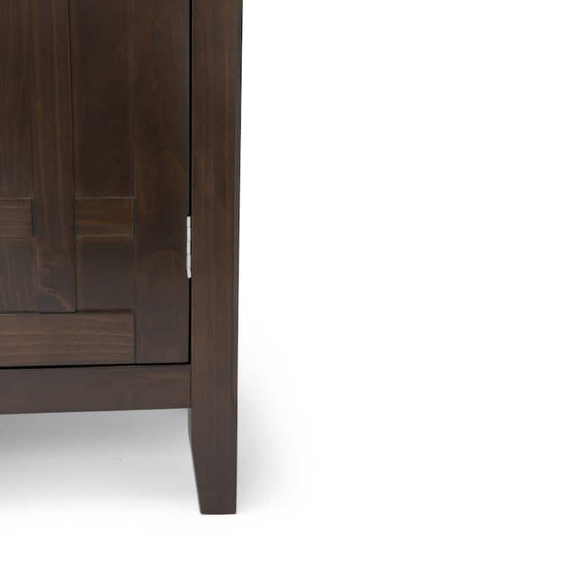 WYNDENHALL Freemont SOLID WOOD 54 inch Wide Transitional Sideboard Buffet and Wine Rack - 54 W x 17 D x 36 H