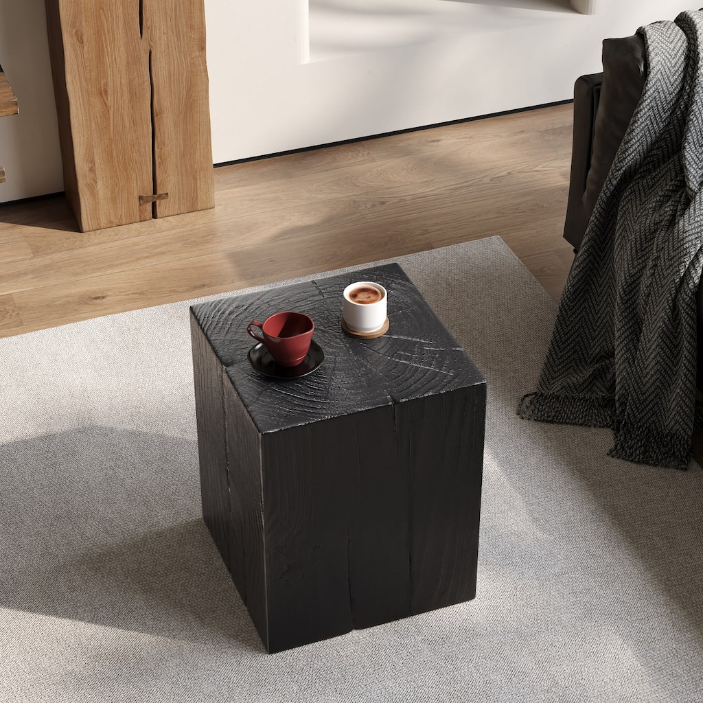 Christopher Knight Home - Peregrine 18"H Outdoor Indoor Wood Look MGO Fiberglass End Table