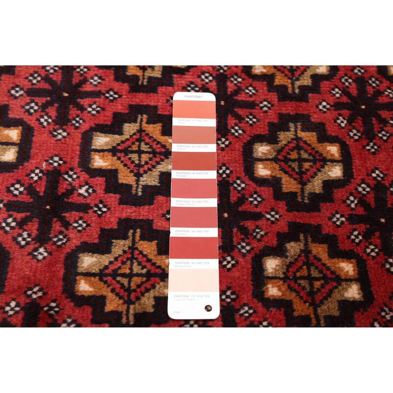 ECARPETGALLERY Hand-knotted Teimani Red Wool Rug - 3'5 x 6'4