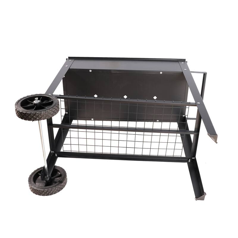 Elevated Rolling Planter - 33" Long Garden Bed, Ergonomic Design, Food-Grade Coating, for Patios, Balconies & Backyard Gardening