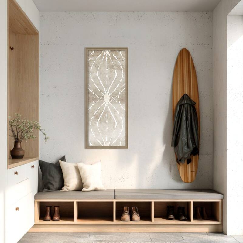 Amanti Art Framed Fabric Pinboard Mesmerizing Geometrics II by Emma Peal Printed Bulletin Board - Board Size 16 x 40