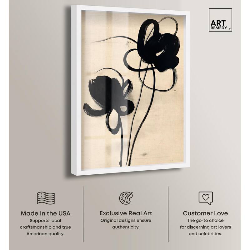 Florals in the Minimal I Shadowbox by Art Remedy