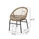 preview thumbnail 4 of 9, Marten Outdoor Outdoor Wicker and Acacia Wood 7 Piece Dining Set with Cushion by Christopher Knight Home