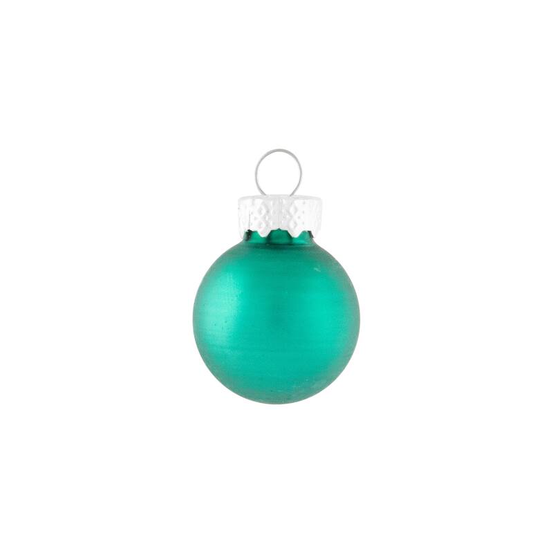 Shiny and Matte Multiple Size Glass Ball Christmas Ornaments - 2.5" - Green - 40ct