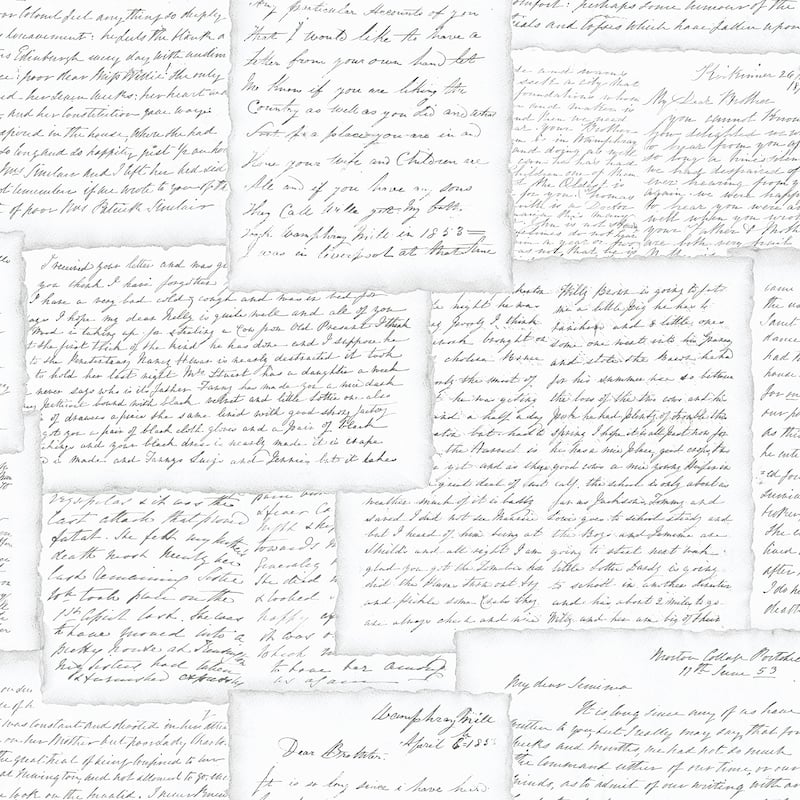 Galerie Wallcoverings Nostalgie Collection Family Letters Non-woven Matte Wallpaper Roll