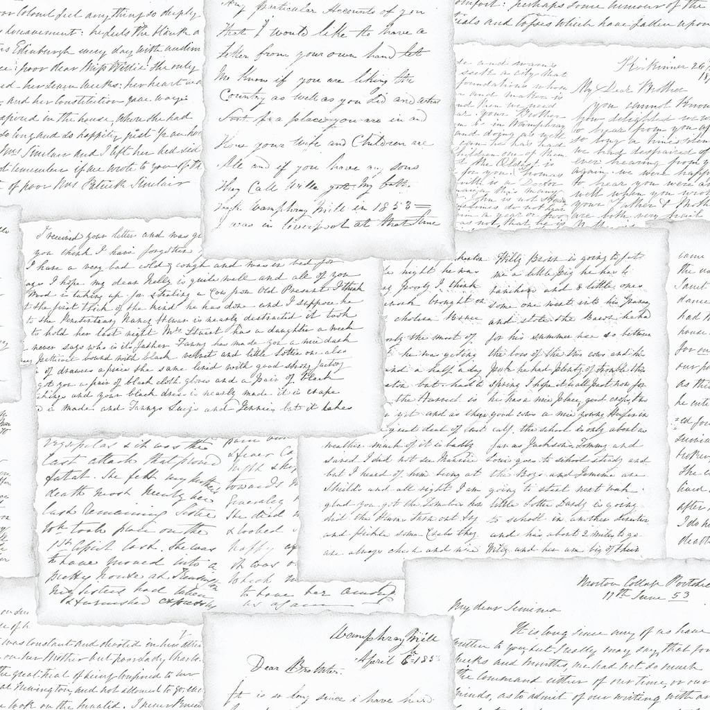 Galerie Wallcoverings Nostalgie Collection Family Letters Non-woven Matte Wallpaper Roll