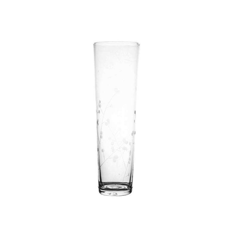 Sienna Botanical Etched Glasses, Mixed Set of 6 - Champagne