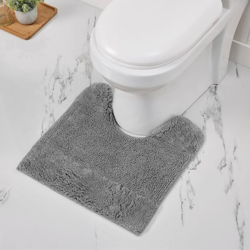 Better Trends Granada Collection 100% Cotton Tufted Bath Mats with Non-Slip Spray Latex Backing, Machine Washable for Bathroom