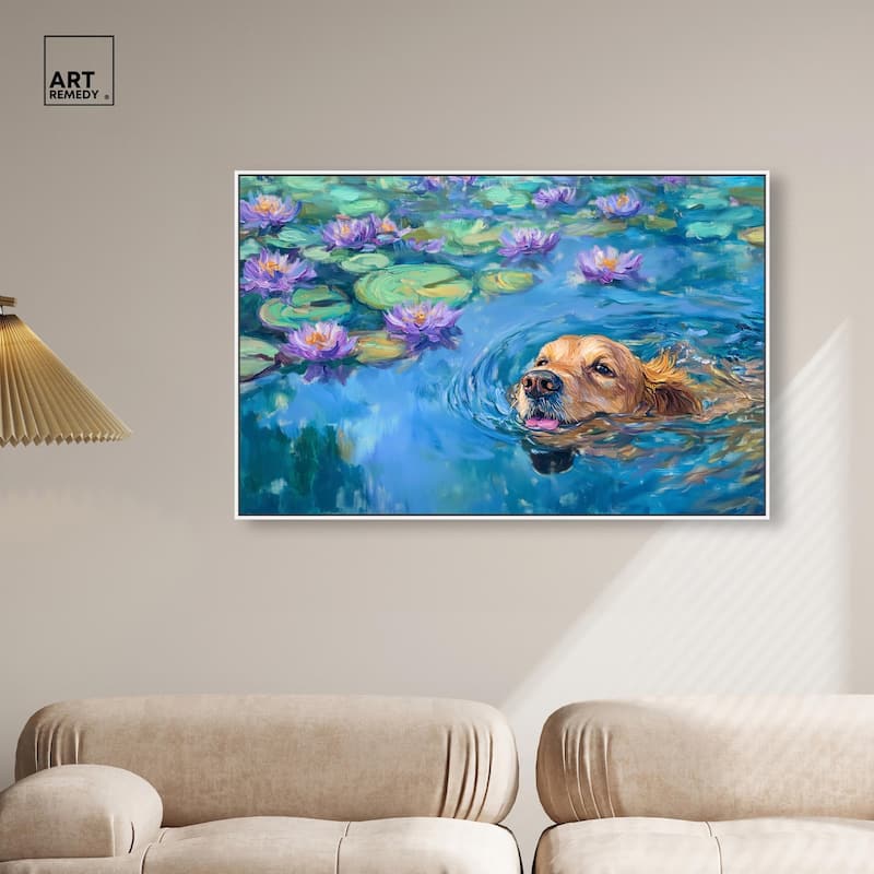 Watery Wag II Canvas by Art Remedy