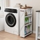 preview thumbnail 4 of 3, Kitchen Carts on Wheels with Storage - 5.9"D x 15.7"W x 32.9"H