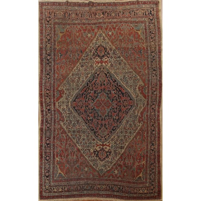 Pre-1900 Antique Bidjar Halvaei Persian Wool Area Rug Hand-knotted - 7'10" x 11'2"