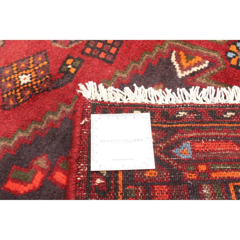 ECARPETGALLERY Hand-knotted Andelz Dark Red Wool Rug - 4'1 x 6'9