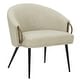 preview thumbnail 8 of 12, Mid-Century Modern Faux Leather and Metal Accent Chair - Vintage Charcoal and Black and Aged Gold Ivory