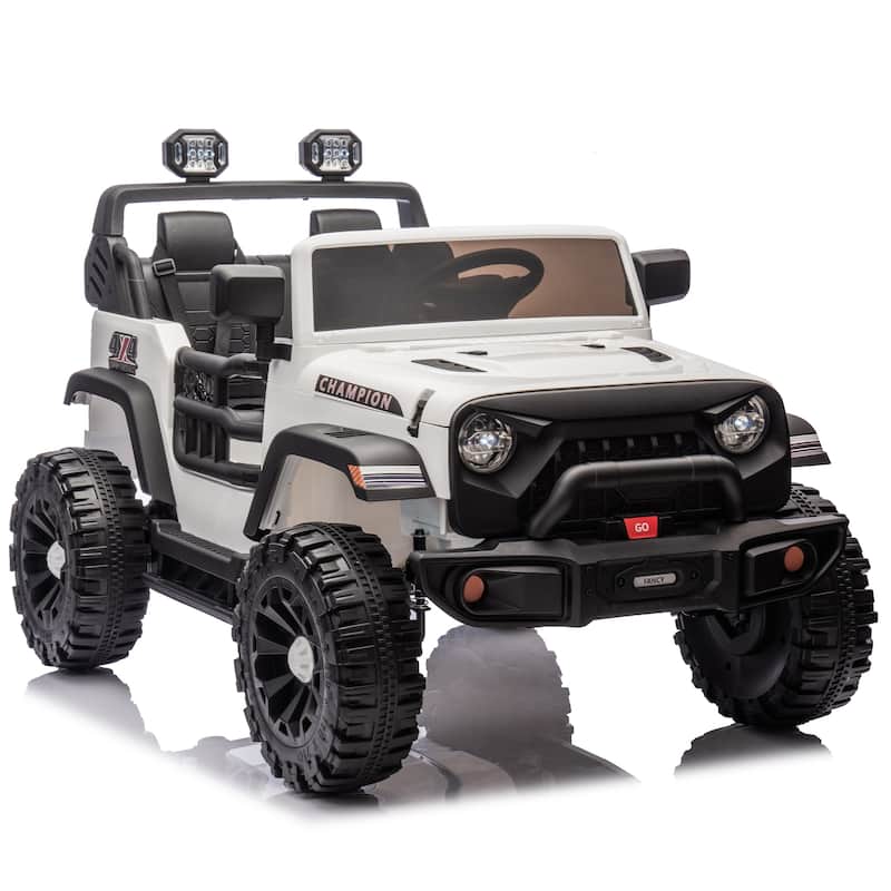 24V Two-Seater Kids Ride On Electric Car W/Parents Control,400w Motor,Provide A Speed Of 1.86-4.35mph For Kids Of 3+