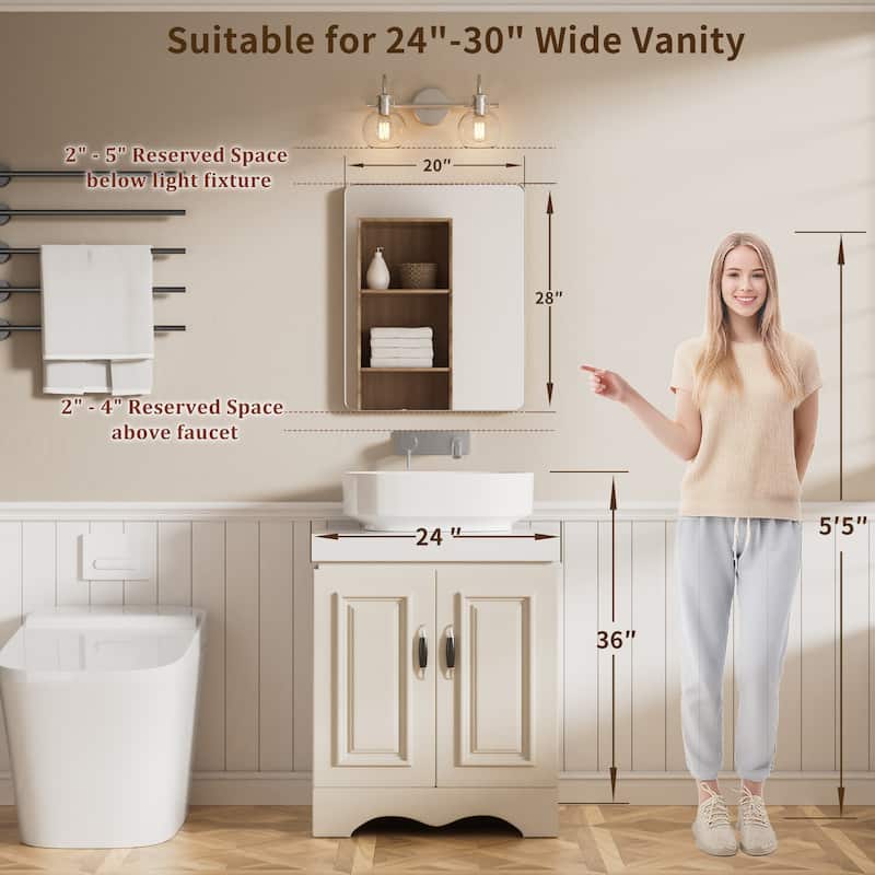 Modern Rounded Rectangle Metal Frame Wall Mirror